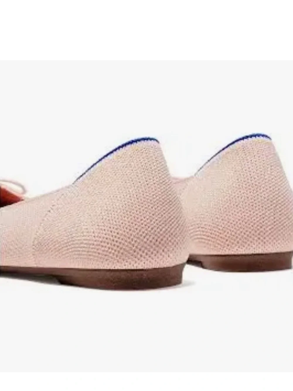NIB Rothy’s Ballerina Pink Ballet Flats with Bow Detail - 12.5